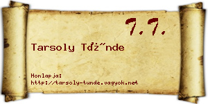 Tarsoly Tünde névjegykártya