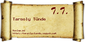 Tarsoly Tünde névjegykártya